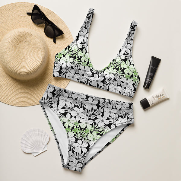 Agender Pride Aloha High-Waisted Bikini